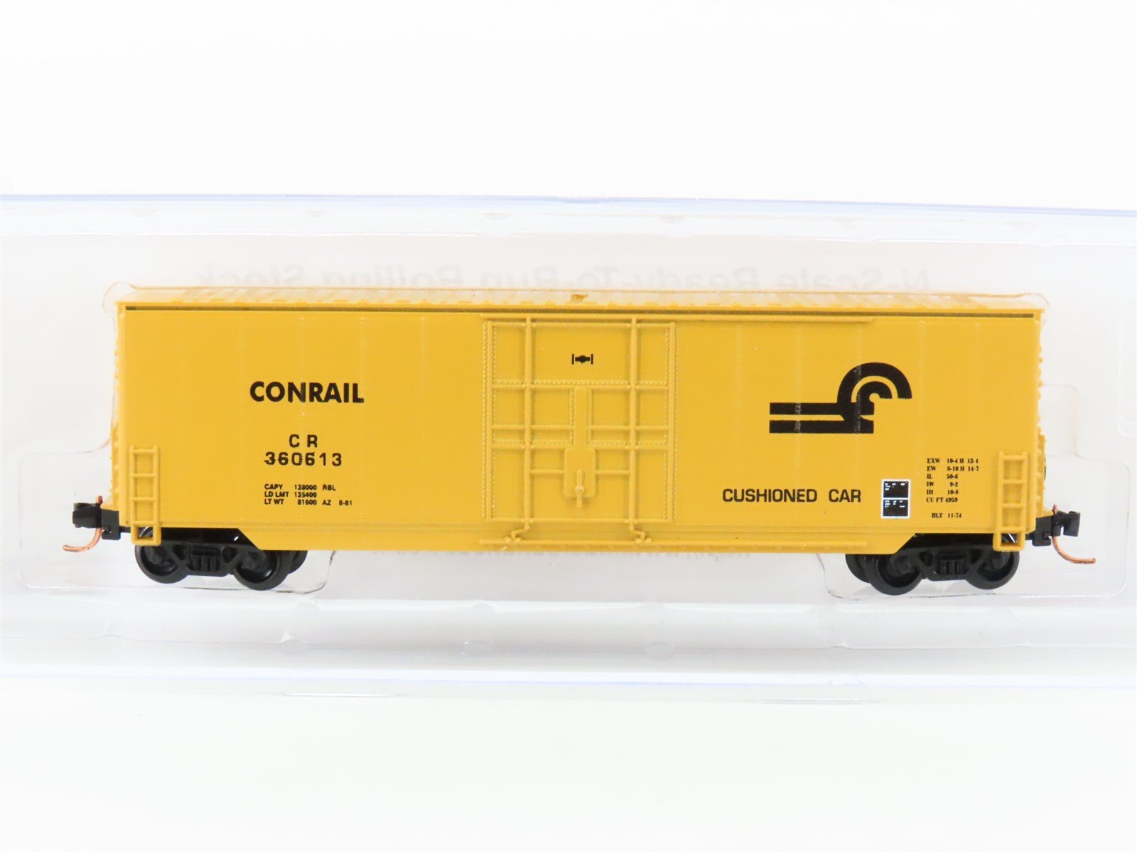 N Scale Roundhouse 82018 CR Conrail 50' Hi Cube PD Boxcar #360606 UPGRADED