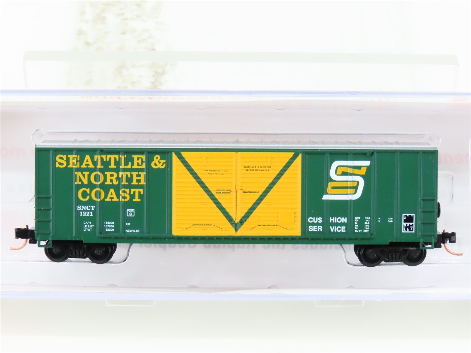 N Scale Roundhouse 82804 SNCT Seattle & North Coast 50' Boxcar #1221 UPGRADED