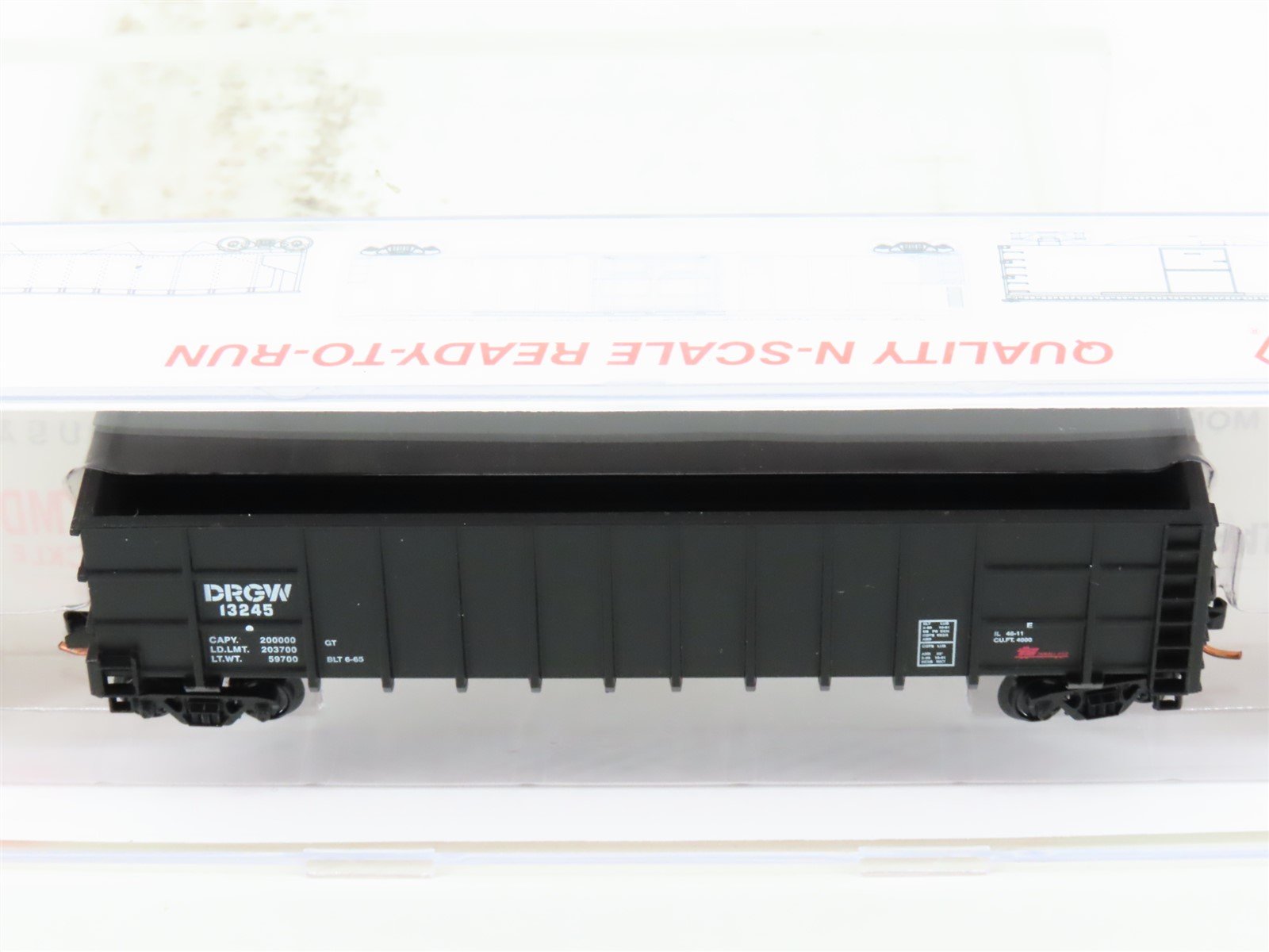 N Roundhouse 81002 DRGW Rio Grande 50' Thrall Hi-Side Gondola #13245 UPGRADED