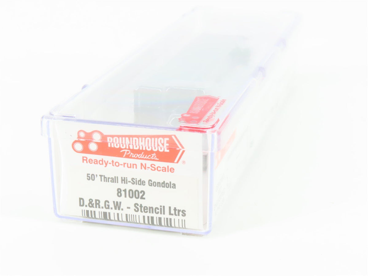 N Roundhouse 81002 DRGW Rio Grande 50&#39; Thrall Hi-Side Gondola #13245 UPGRADED