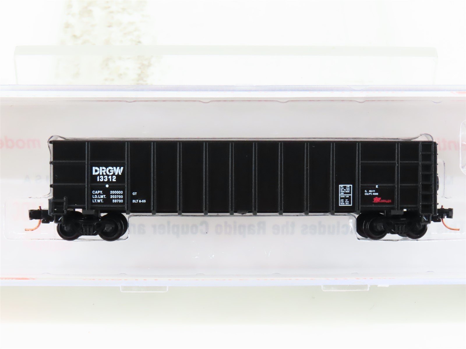 N Roundhouse 81002 DRGW Rio Grande 50' Thrall Hi-Side Gondola #13312 UPGRADED