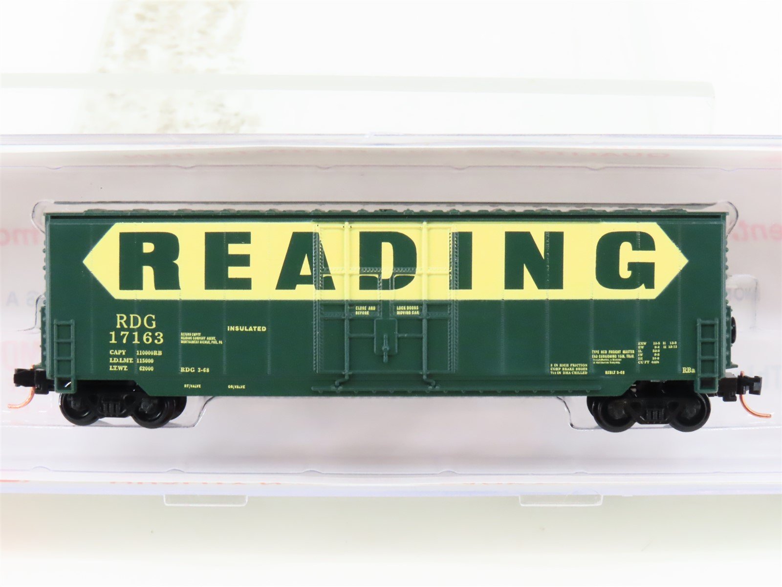 N Scale Roundhouse 82015 RDG Reading 50' Hi-Cube Boxcar #17163 UPGRADED