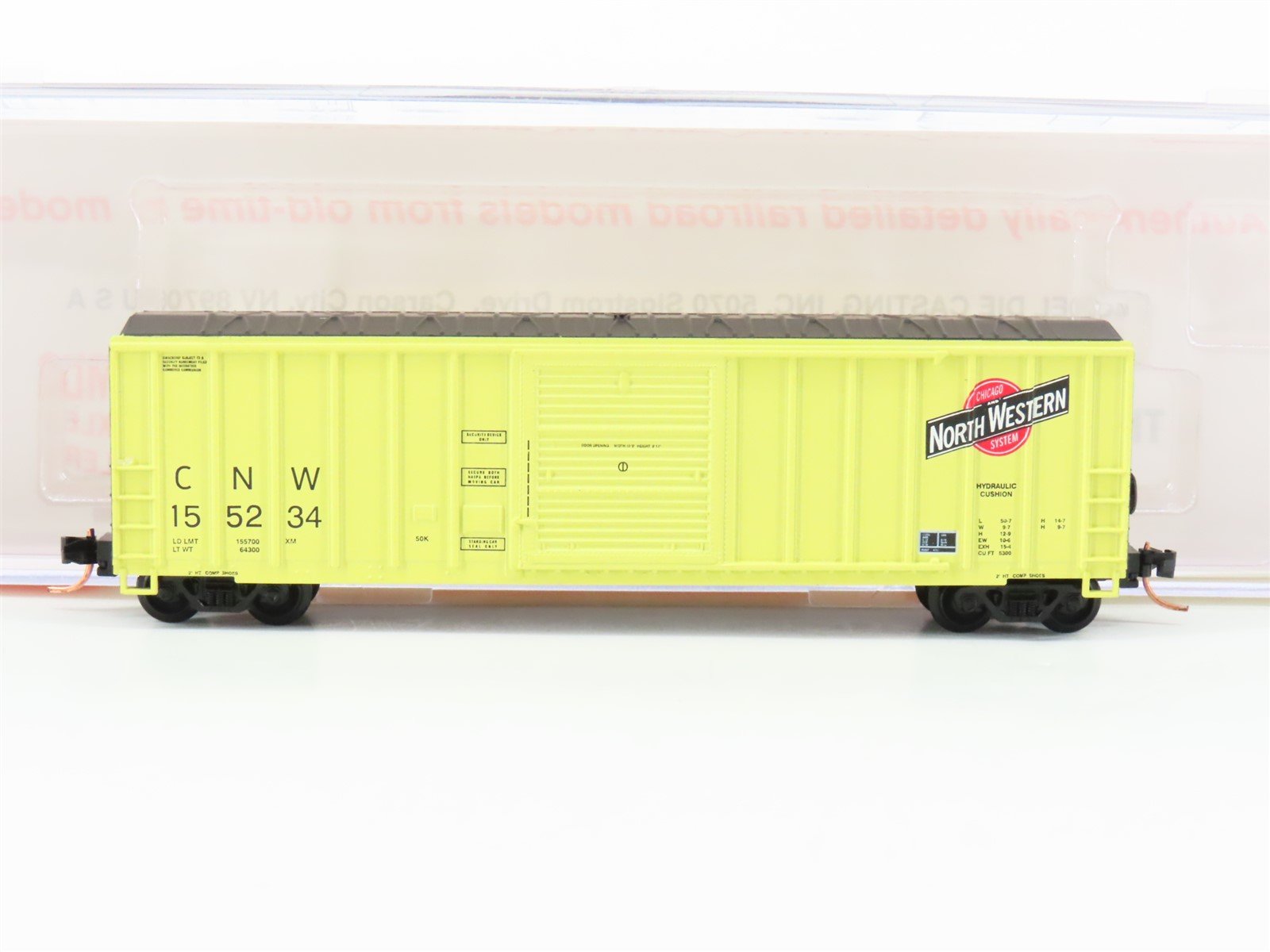 N Scale Roundhouse 82507 CNW Railway 50' FMC Single Door Boxcar #155234 UPGRADED