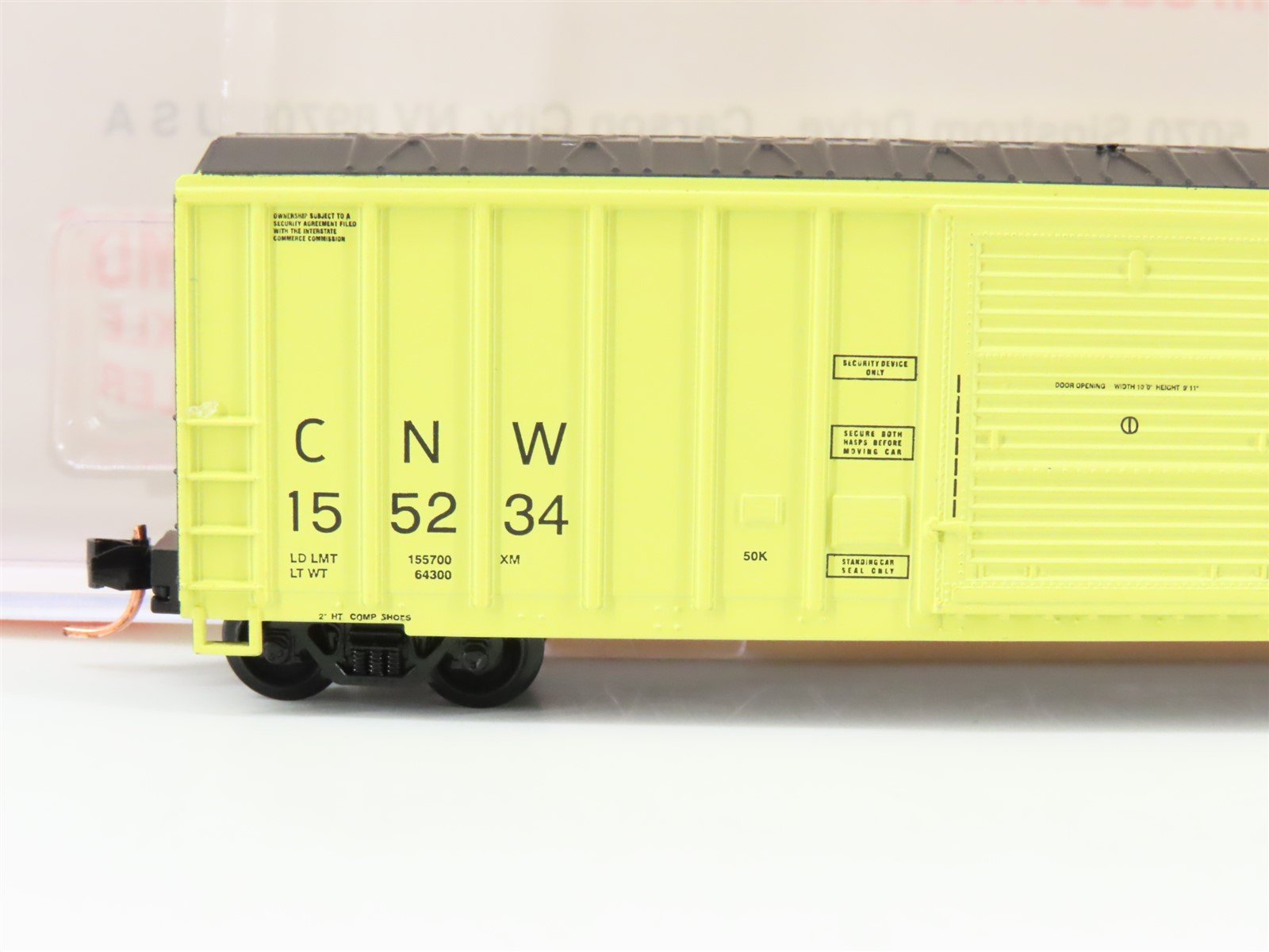 N Scale Roundhouse 82507 CNW Railway 50' FMC Single Door Boxcar #155234 UPGRADED