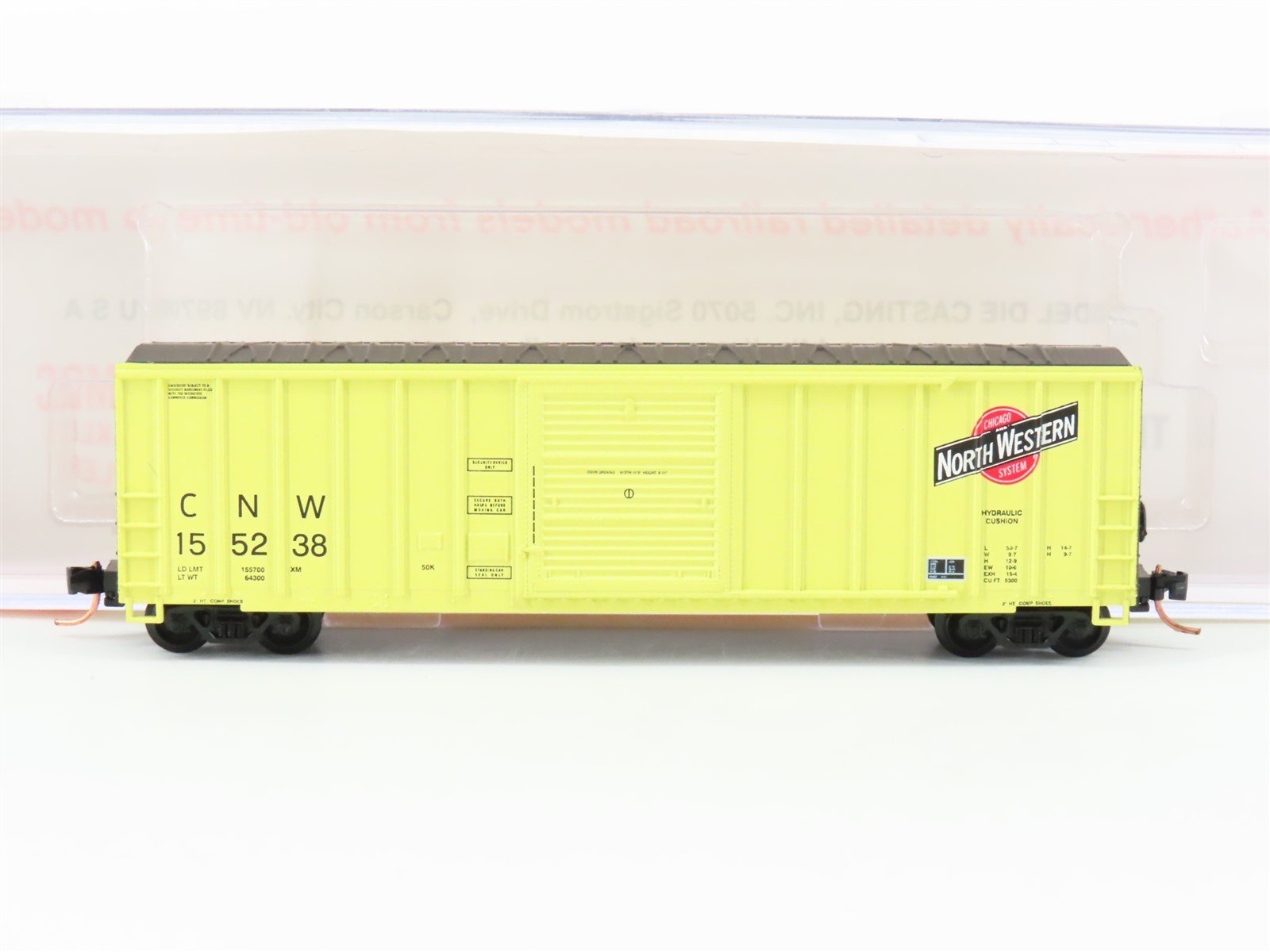 N Scale Roundhouse 82507 CNW Railway 50' FMC Single Door Boxcar #155238 UPGRADED