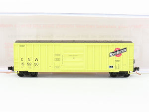 N Scale Roundhouse 82507 CNW Railway 50' FMC Single Door Boxcar #155238 UPGRADED
