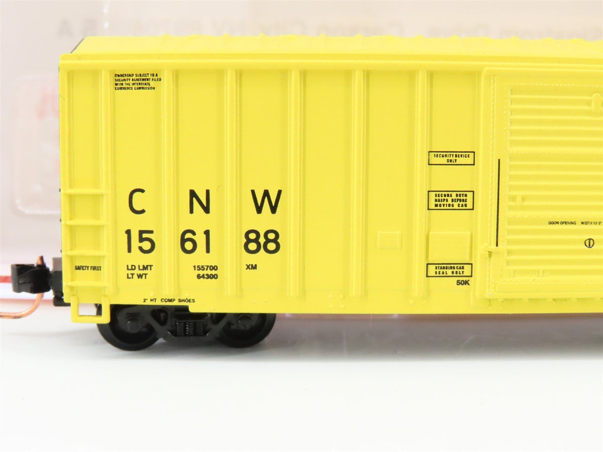 N Scale Roundhouse 82508 CNW Railway 50&#39; FMC Single Door Boxcar #156188 UPGRADED