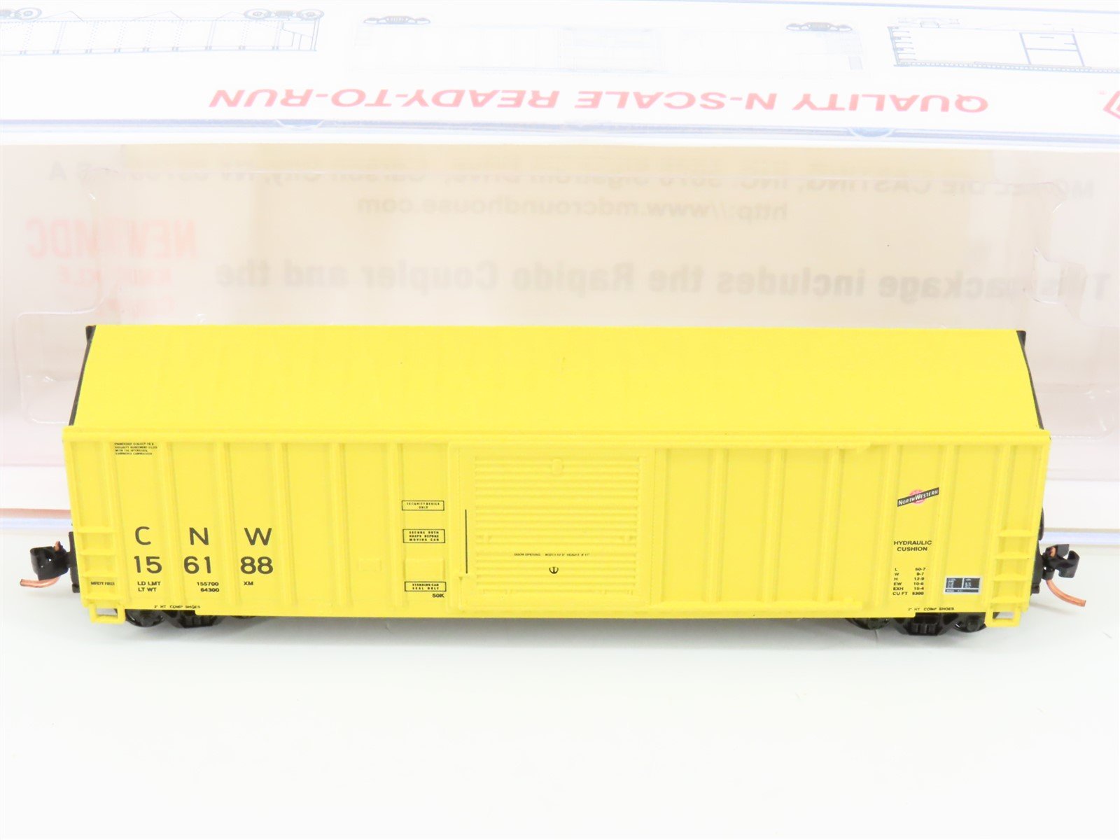 N Scale Roundhouse 82508 CNW Railway 50' FMC Single Door Boxcar #156188 UPGRADED