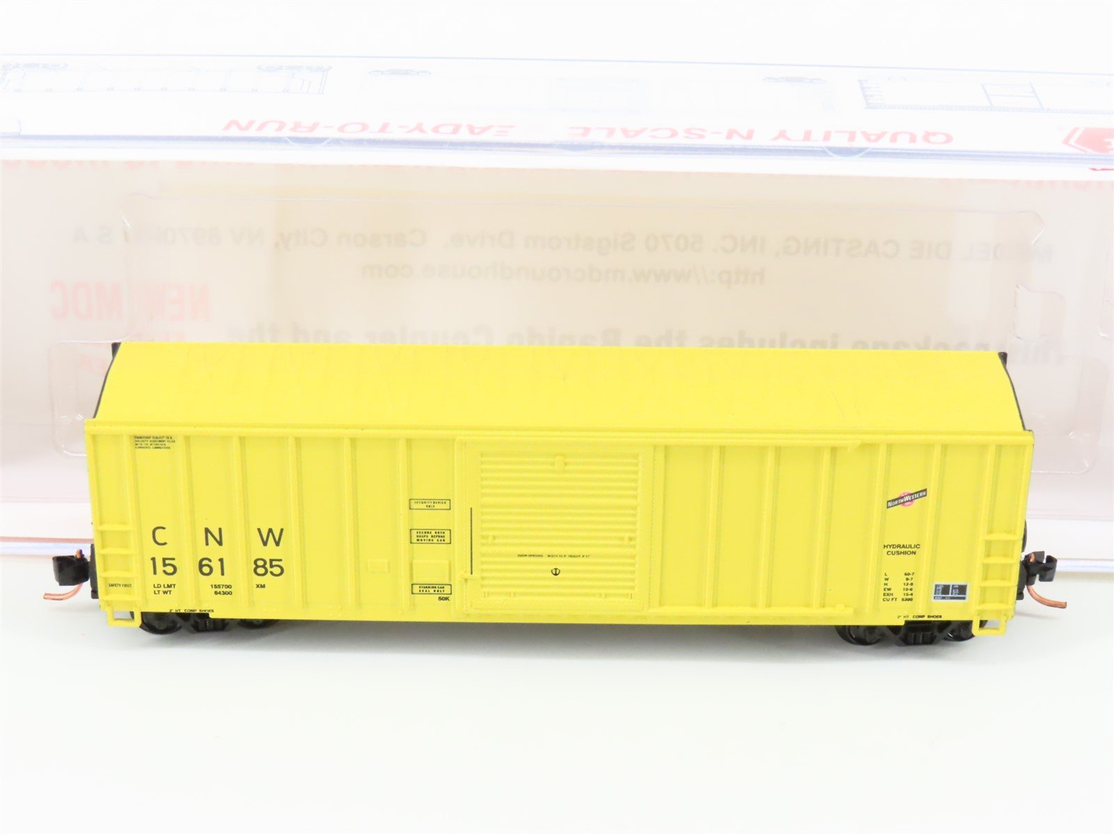 N Scale Roundhouse 82508 CNW Railway 50' FMC Single Door Boxcar #156185 UPGRADED