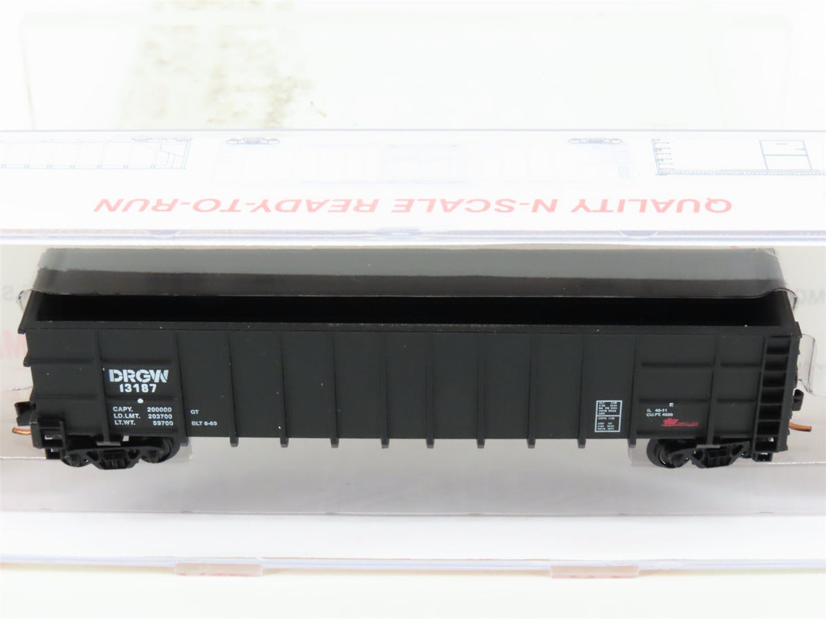 N Roundhouse 81002 DRGW Rio Grande 50&#39; Thrall Hi-Side Gondola #13187 UPGRADED