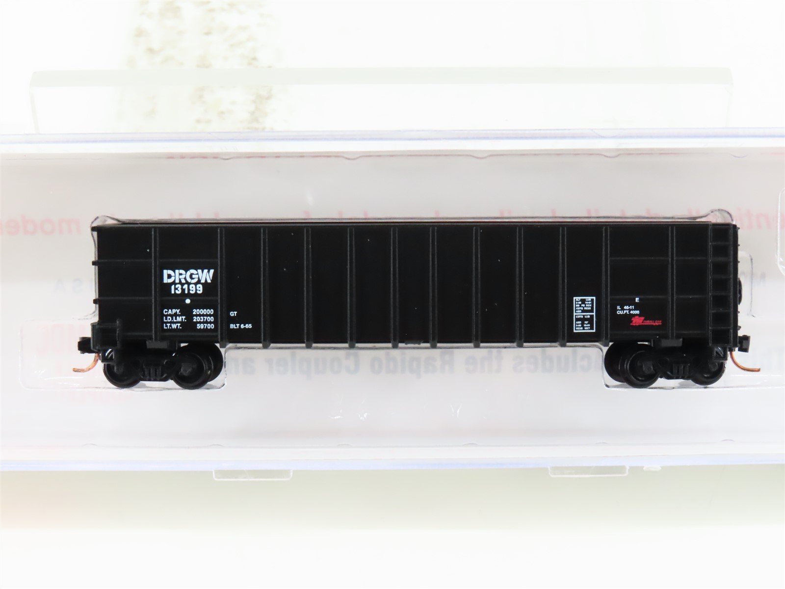 N Roundhouse 81002 DRGW Rio Grande 50' Thrall Hi-Side Gondola #13187 UPGRADED