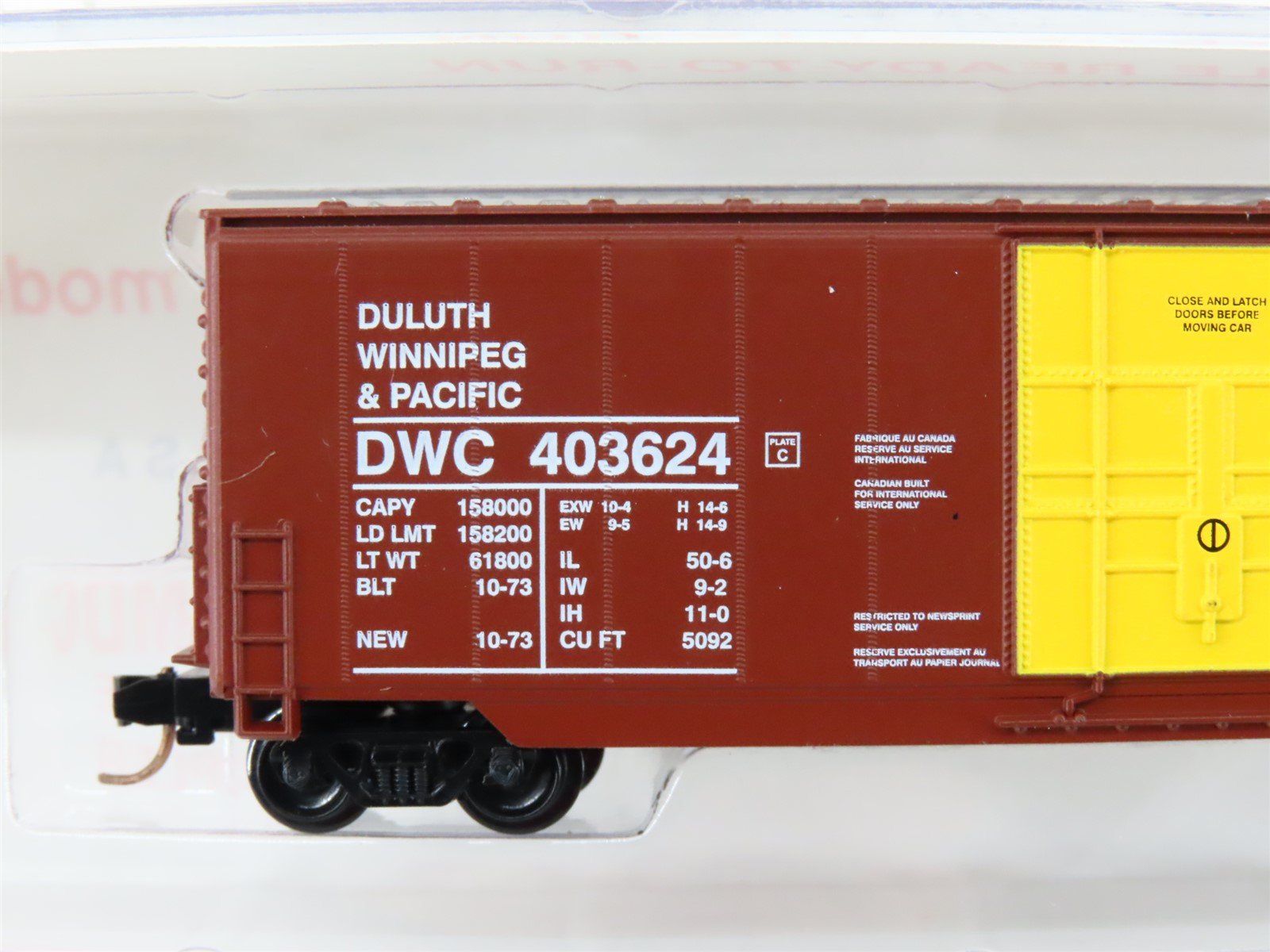 N Scale Roundhouse 82001 DWP Railway 50' Hi-Cube Boxcar #403624 UPGRADED