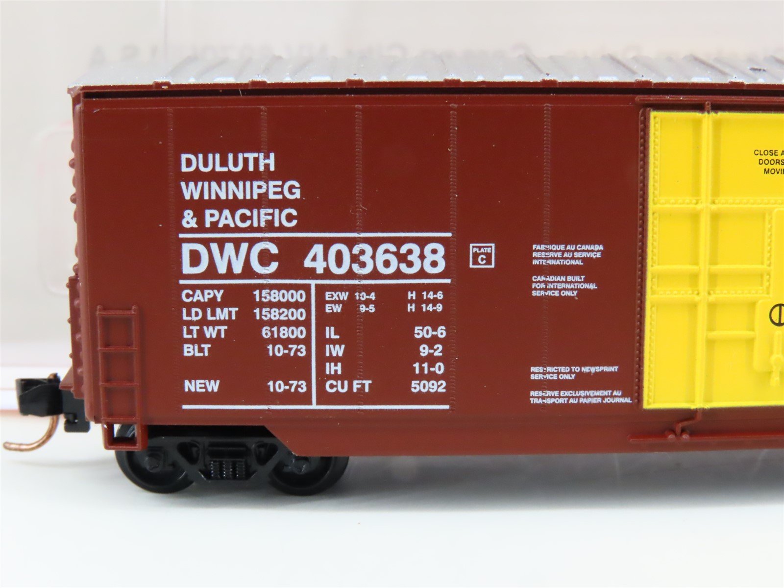N Scale Roundhouse 82001 DWP Railway 50' Hi-Cube Boxcar #403638 UPGRADED