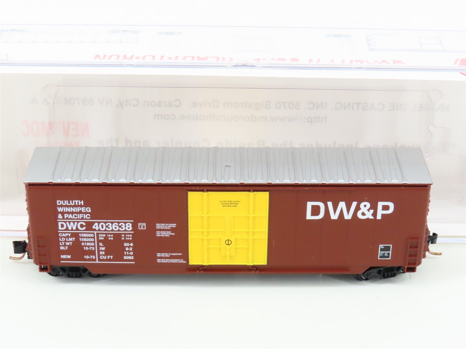 N Scale Roundhouse 82001 DWP Railway 50' Hi-Cube Boxcar #403638 UPGRADED
