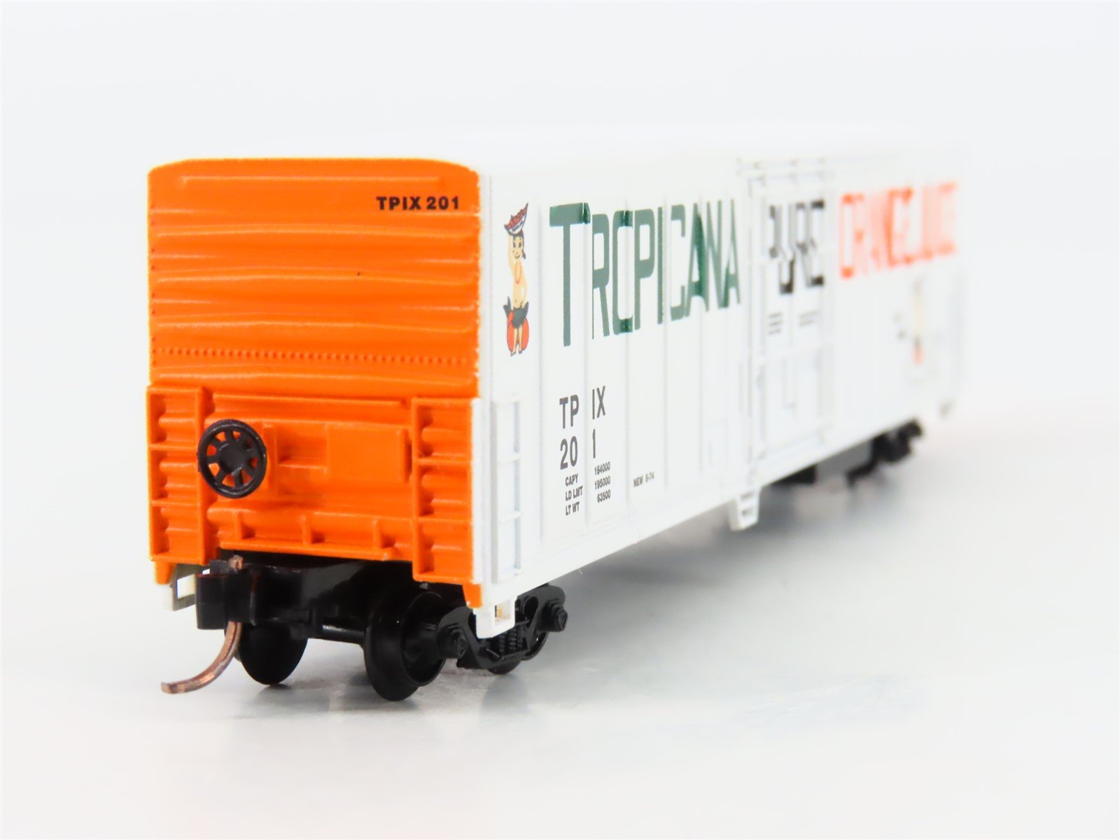 N Scale Roundhouse 84201 TPIX Tropicana 57' Mechanical Reefer #201 UPGRADED