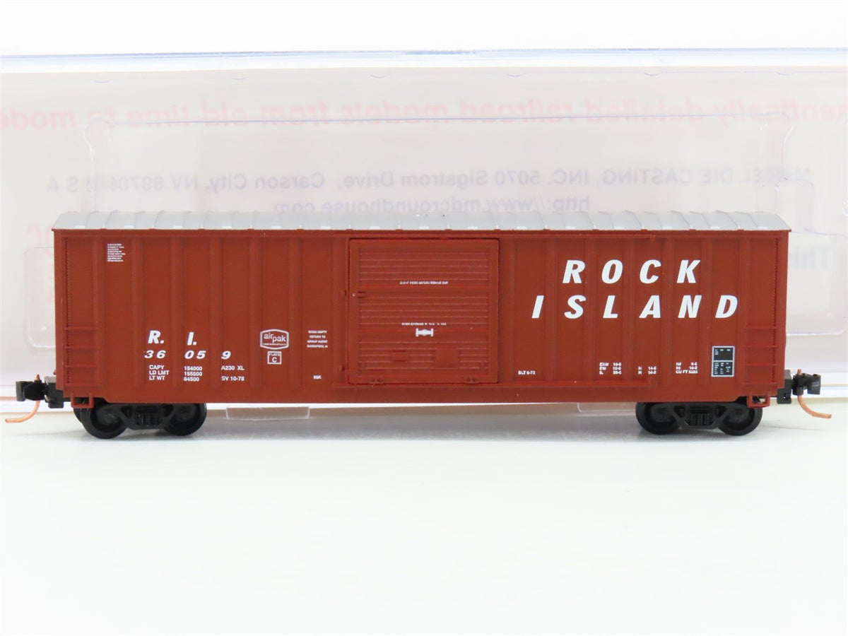 N Scale Roundhouse 83100 RI Rock Island 50&#39; BFF Boxcar #36059 UPGRADED