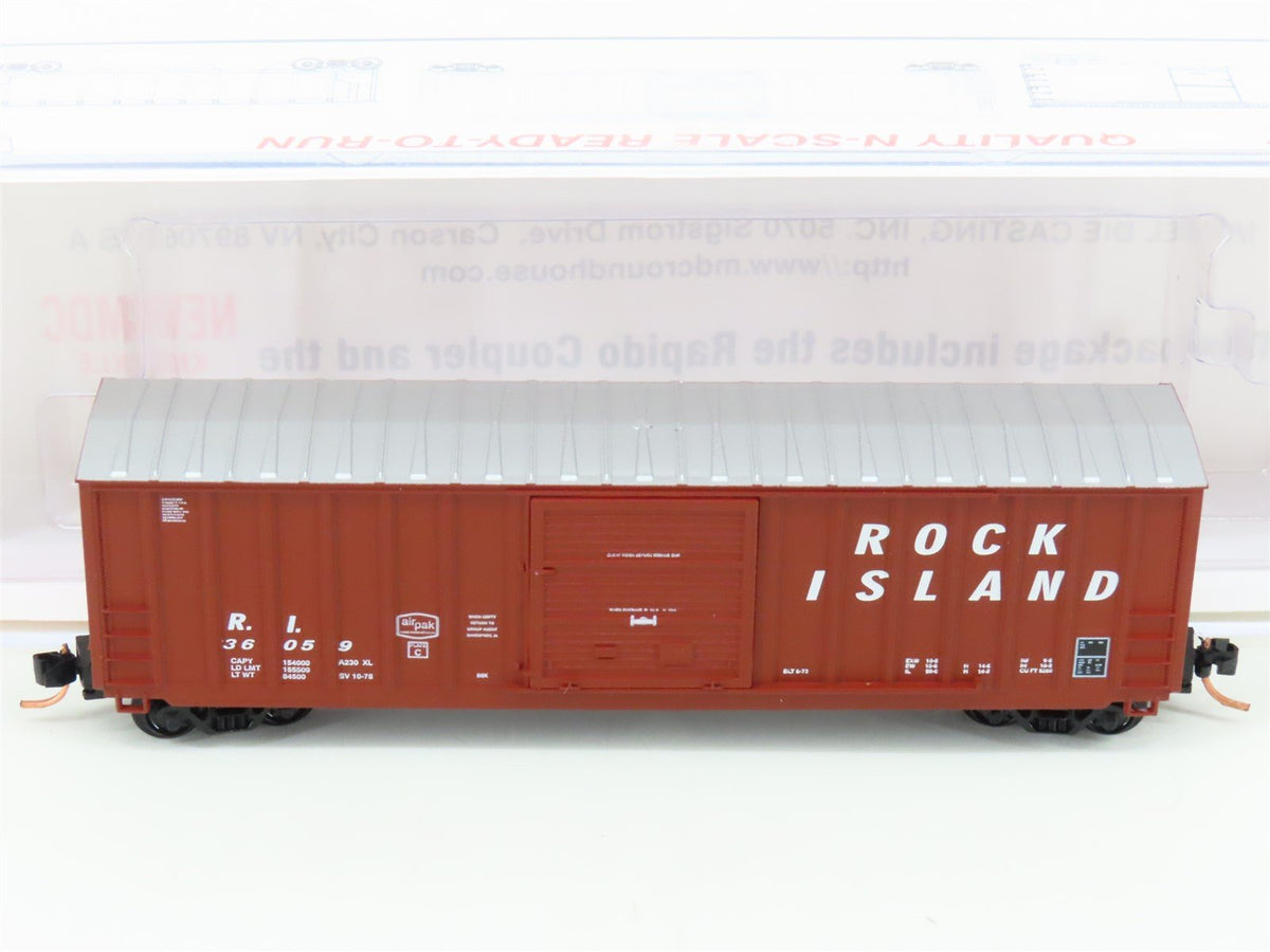 N Scale Roundhouse 83100 RI Rock Island 50&#39; BFF Boxcar #36059 UPGRADED