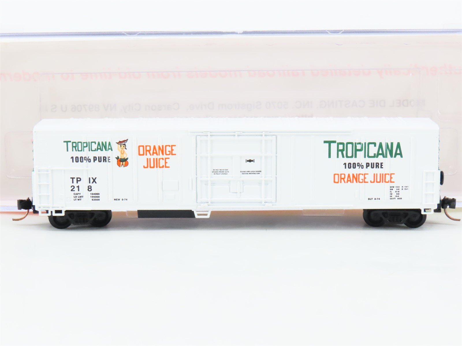 N Scale Roundhouse 84203 TPIX Tropicana 57' Mechanical Reefer #218 UPGRADED