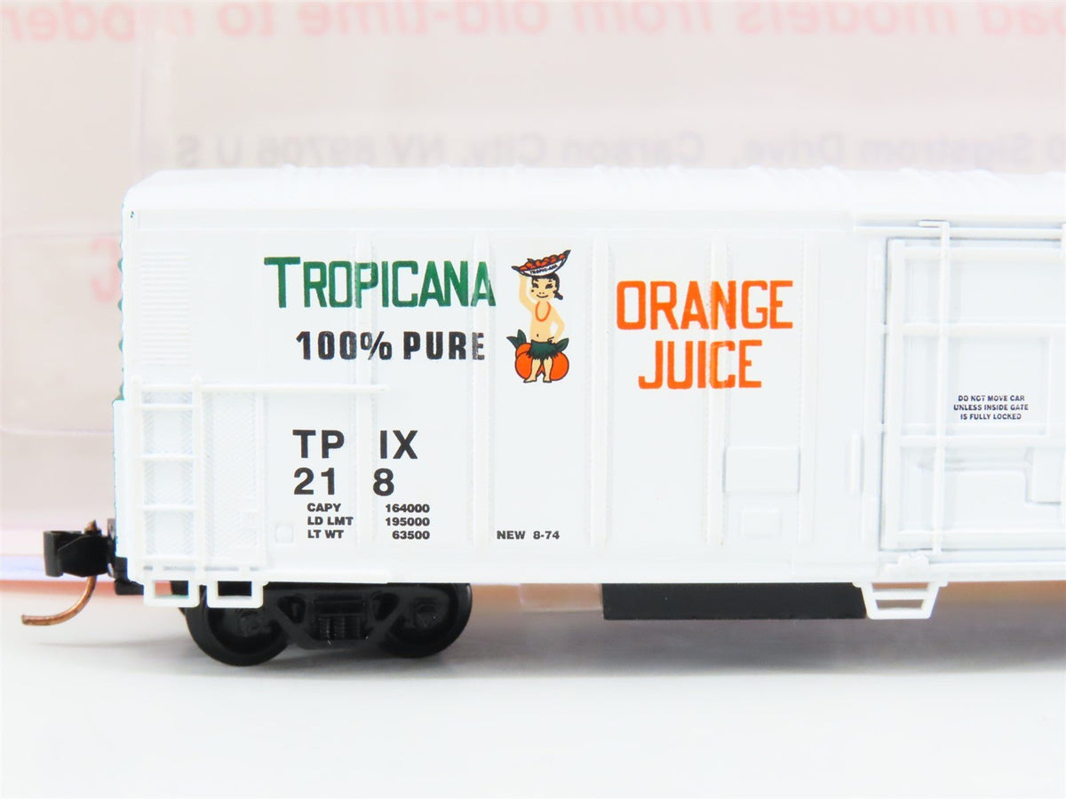 N Scale Roundhouse 84203 TPIX Tropicana 57&#39; Mechanical Reefer #218 UPGRADED