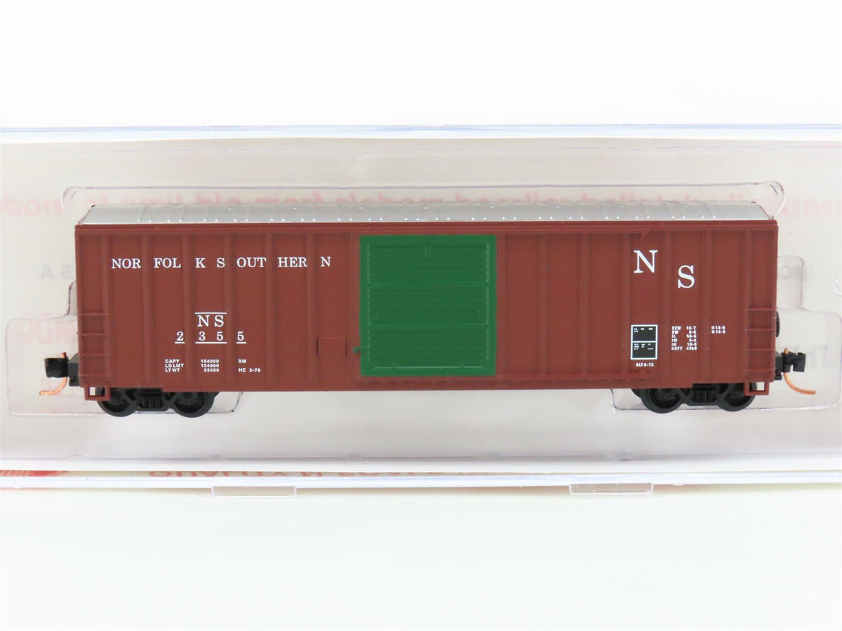 N Scale Roundhouse 82514 NS Norfolk Southern 50&#39; FMC Boxcar #2355 UPGRADED