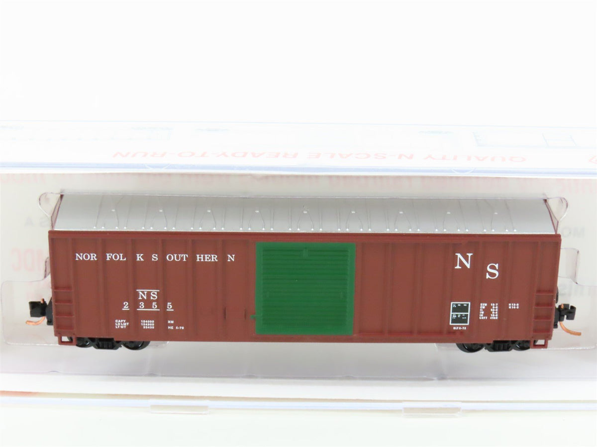 N Scale Roundhouse 82514 NS Norfolk Southern 50&#39; FMC Boxcar #2355 UPGRADED
