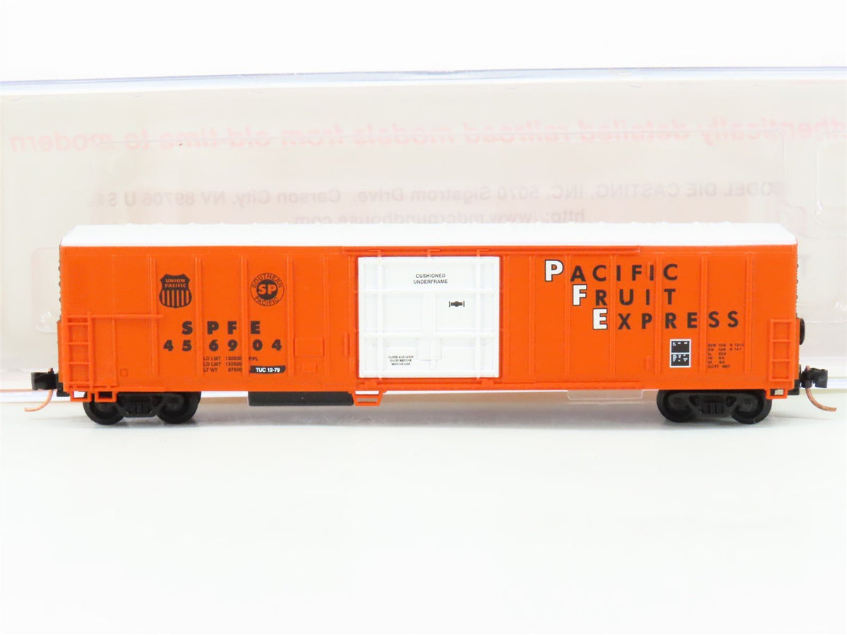 N Scale Roundhouse 84212 SPFE PFE Orange 57&#39; Mechanical Reefer #456904 UPGRADED