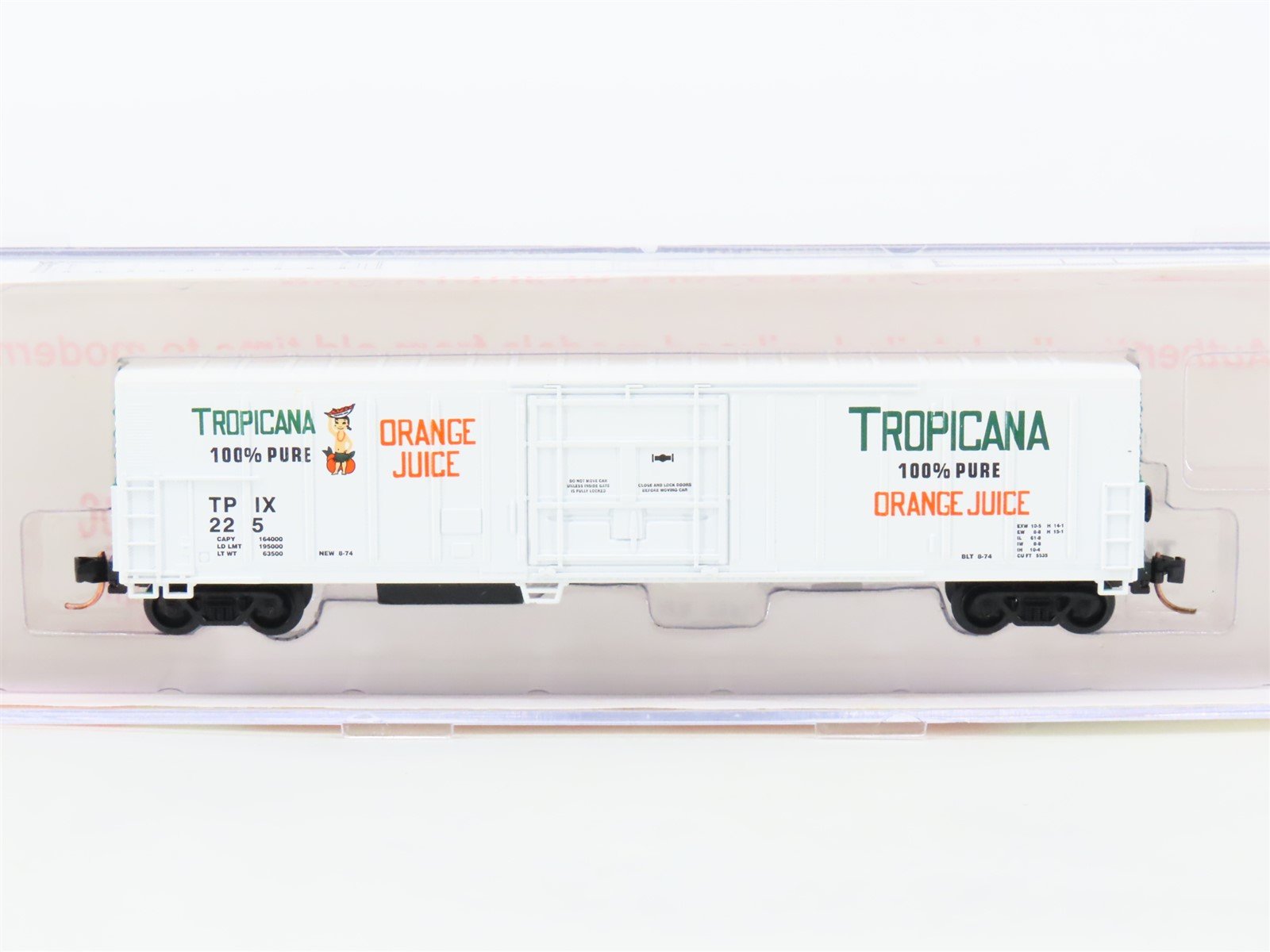 N Scale Roundhouse 84203 TPIX Tropicana 57' Mechanical Reefer #225 UPGRADED