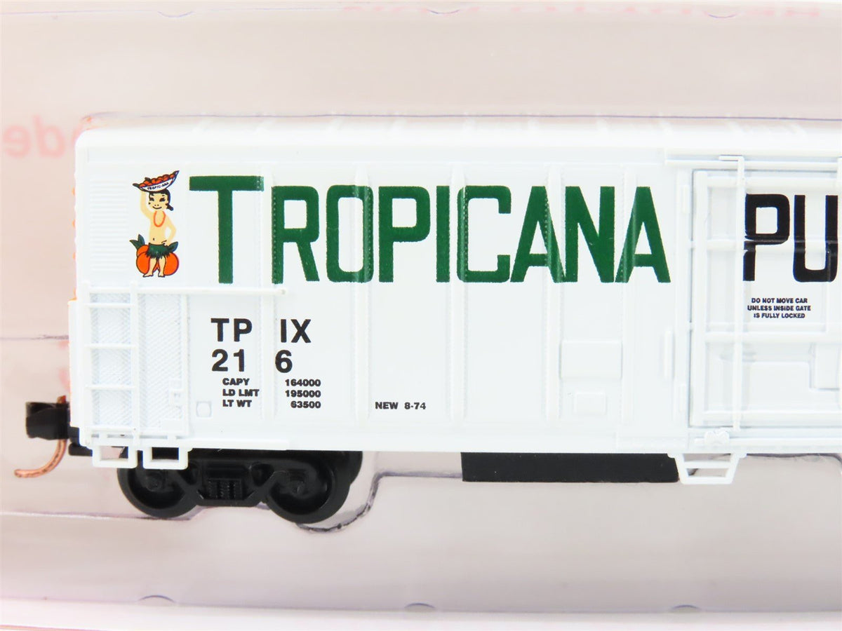 N Scale Roundhouse 84201 TPIX Tropicana 57&#39; Mechanical Reefer #216 UPGRADED