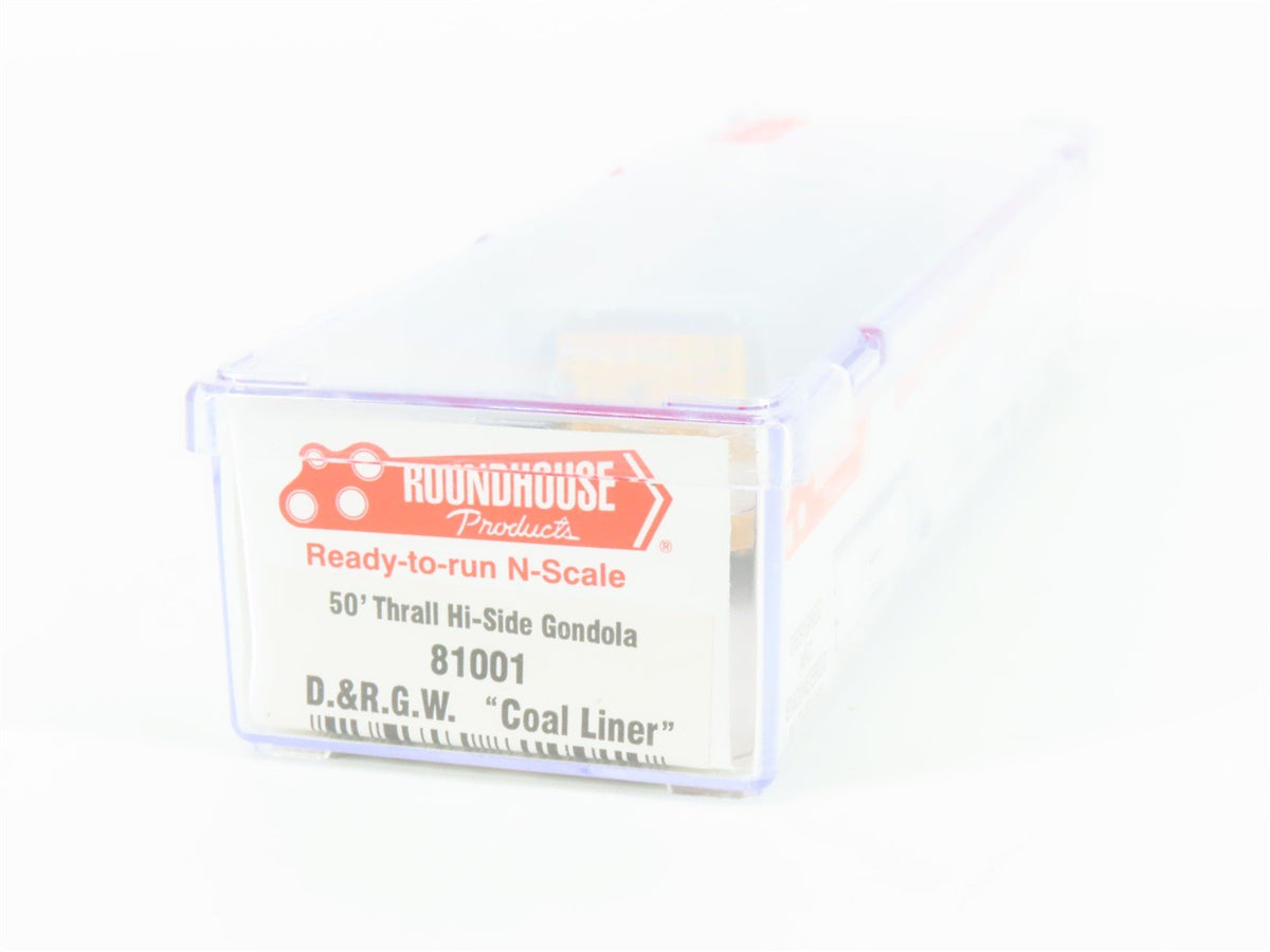 N Scale Roundhouse 81001 DRGW Rio Grande &quot;Coal Liner&quot; 50&#39; Thrall Gondola #56997
