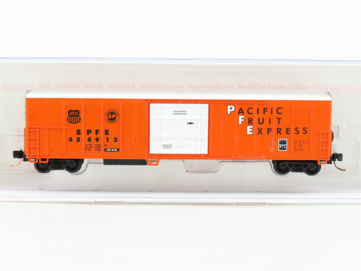 N Scale Roundhouse 84212 SPFE PFE Orange 57&#39; Mech Reefer #456913 UPGRADED