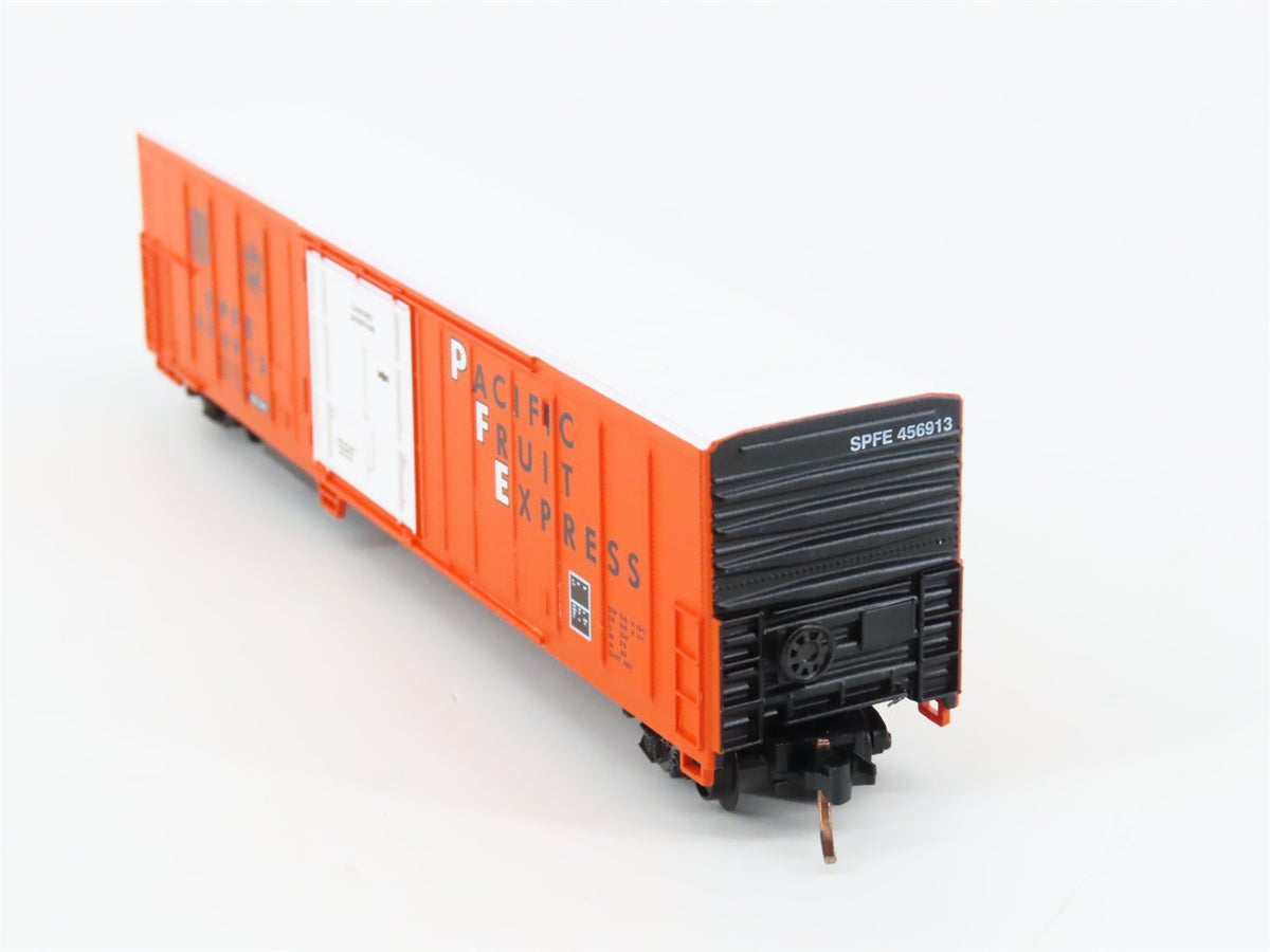 N Scale Roundhouse 84212 SPFE PFE Orange 57&#39; Mech Reefer #456913 UPGRADED