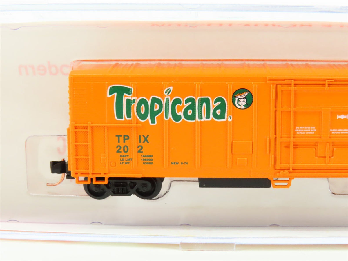 N Scale Roundhouse 84202 TPIX Tropicana 57&#39; Mechanical Reefer #202 UPGRADED