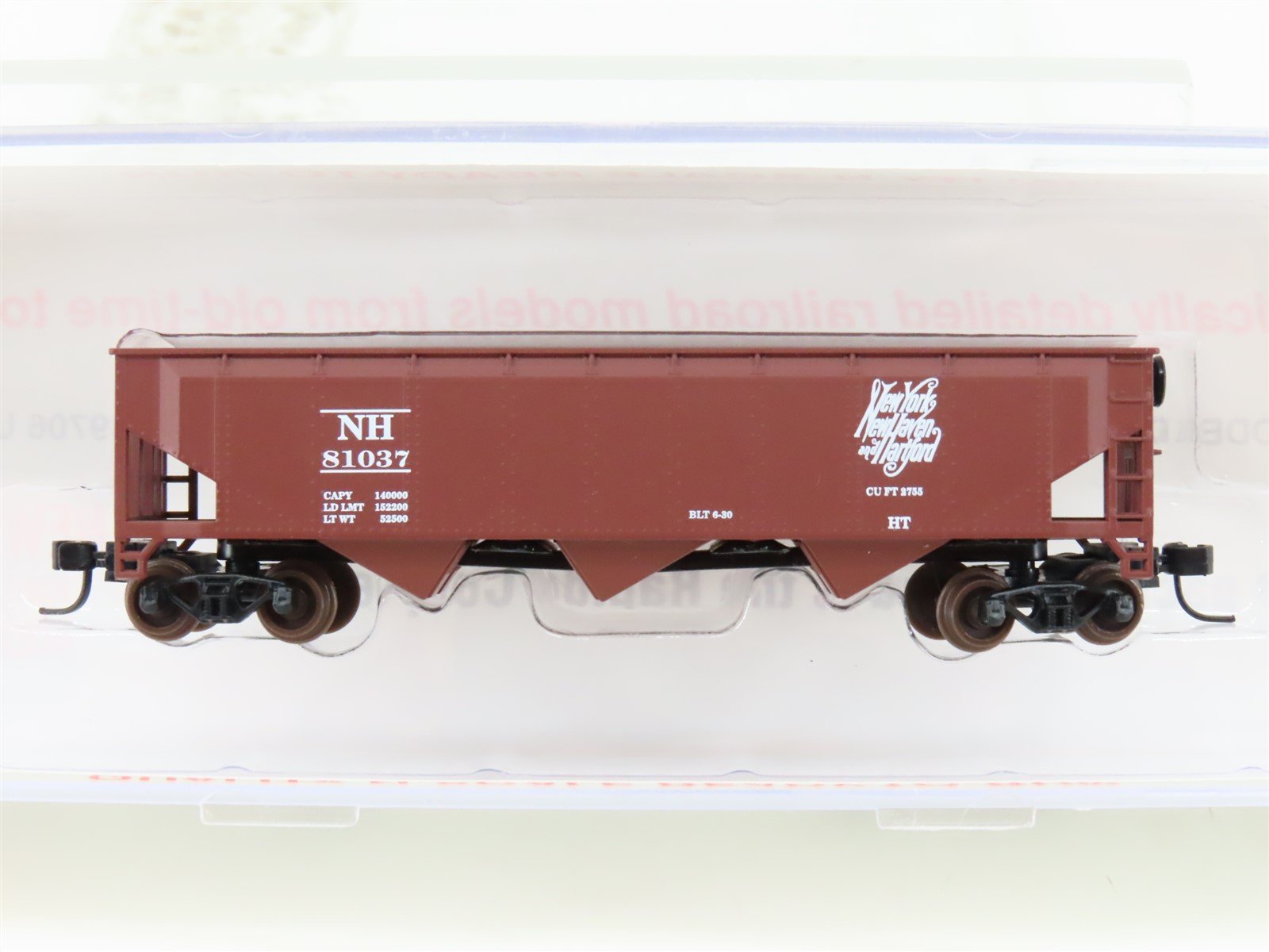 N Scale Roundhouse 86209 NH New Haven 40' 3-Bay Offset Open Hopper #81037