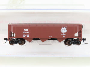N Scale Roundhouse 86209 NH New Haven 40' 3-Bay Offset Open Hopper #81037