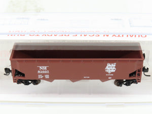 N Scale Roundhouse 86209 NH New Haven 40' 3-Bay Offset Open Hopper #81037