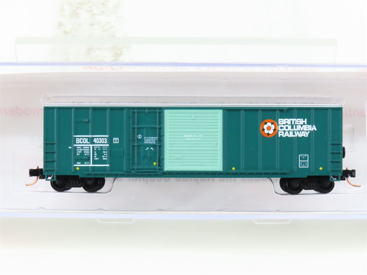 N Scale Roundhouse 82303 BCOL British Columbia 50&#39; FMC Boxcar #40303 UPGRADED