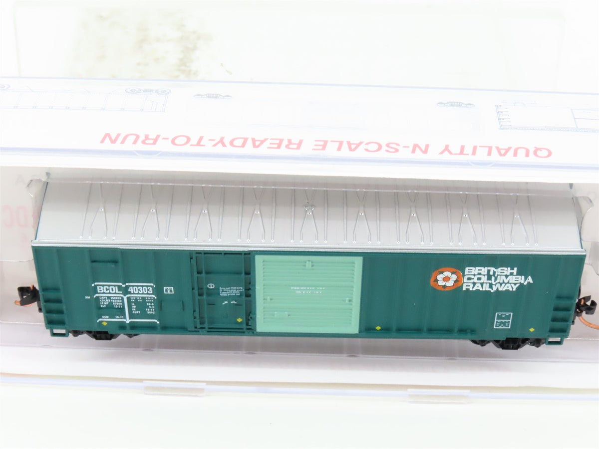 N Scale Roundhouse 82303 BCOL British Columbia 50&#39; FMC Boxcar #40303 UPGRADED