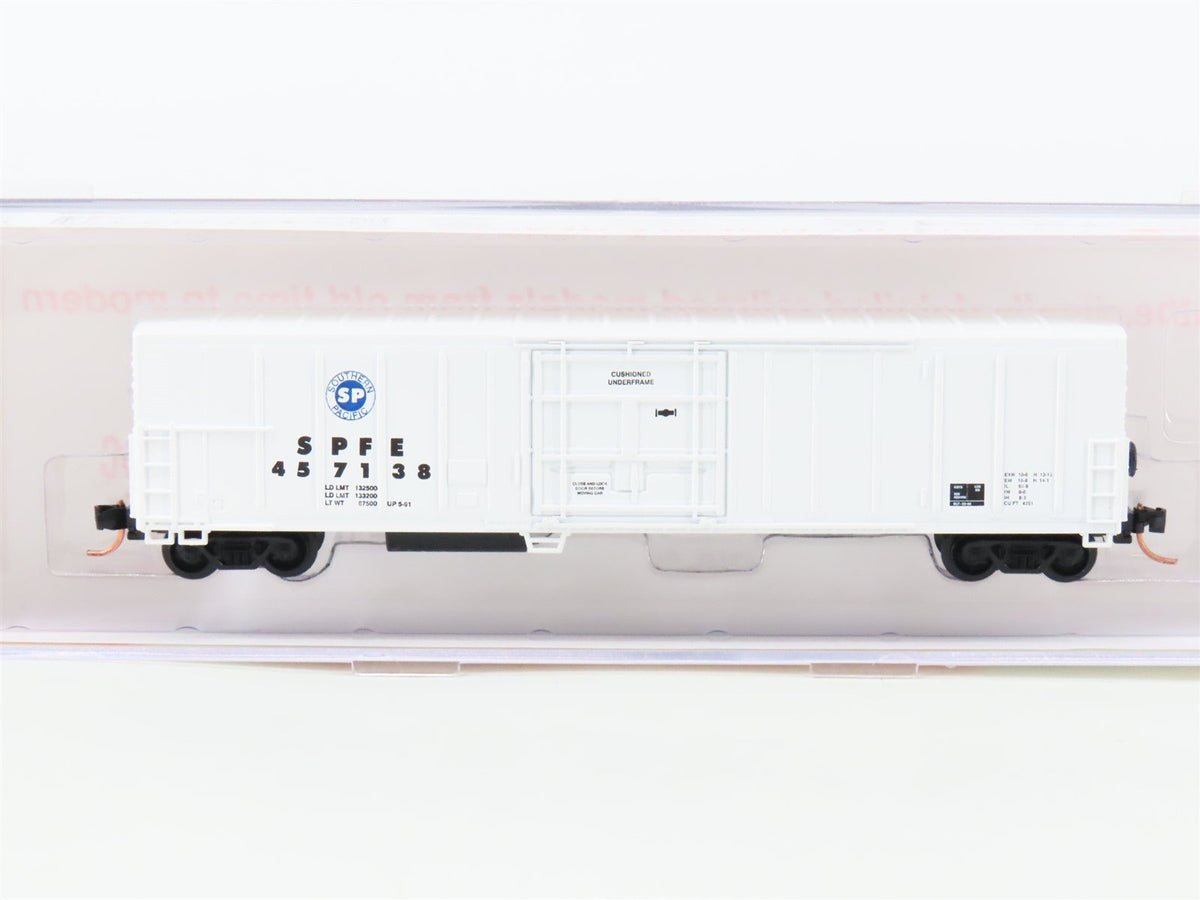 N Scale Roundhouse 84209 SPFE (Blue SP Herald) 57&#39; Mech Reefer #457138 UPGRADED