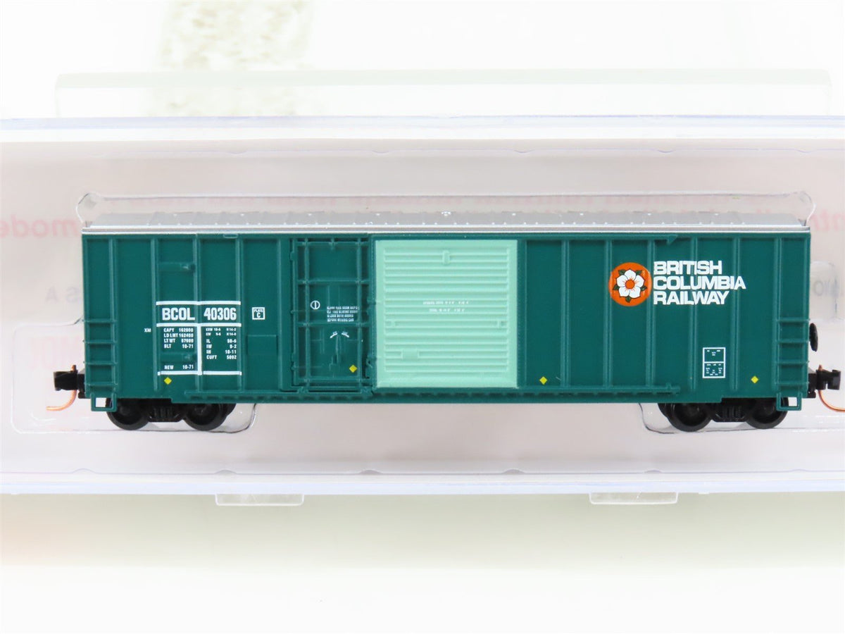 N Scale Roundhouse 82303 BCOL British Columbia 50&#39; FMC Boxcar #40306 UPGRADED