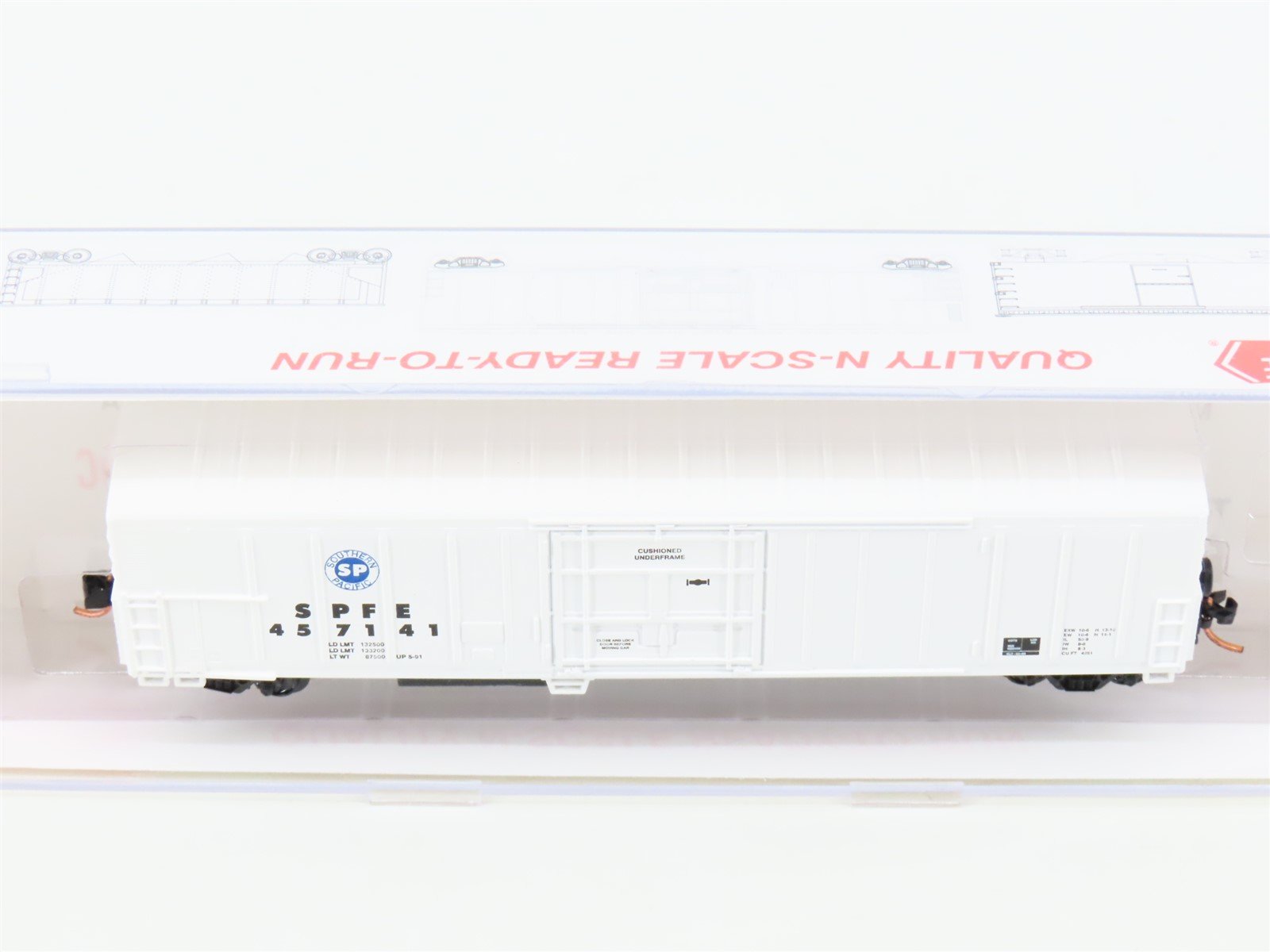 N Scale Roundhouse 84209 SPFE (Blue SP Herald) 57' Mech Reefer #457141 UPGRADED