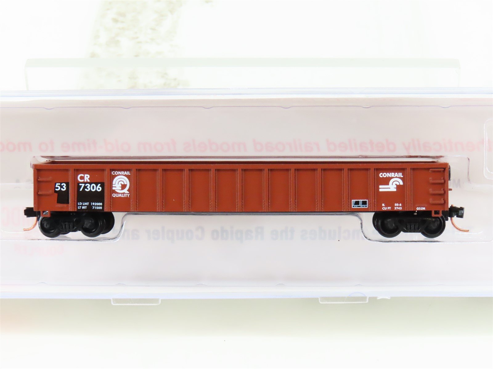 N Scale Roundhouse 84008 CR Conrail 50' Thrall Mill Gondola #537306 UPGRADED