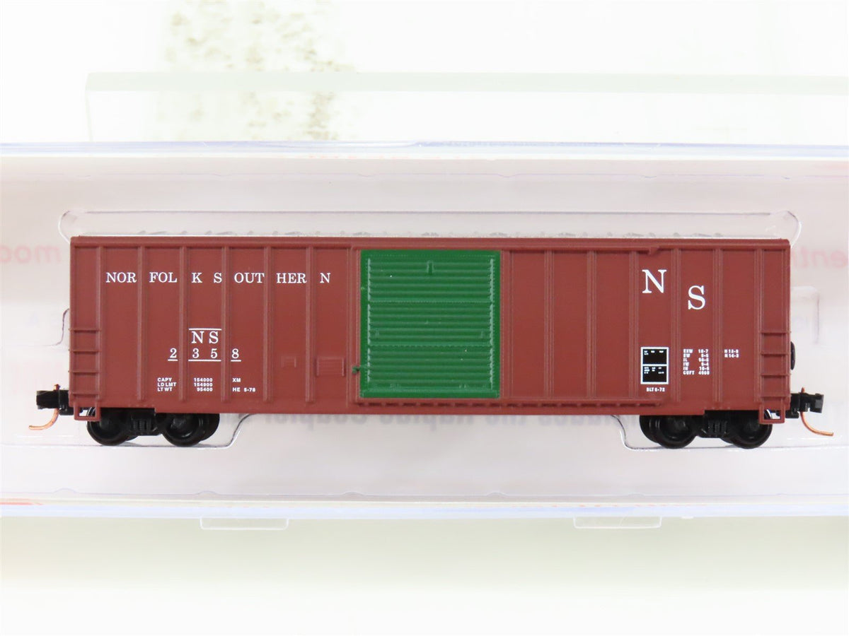 N Scale Roundhouse 82514 NS Norfolk Southern 50&#39; FMC Boxcar #2358 UPGRADED