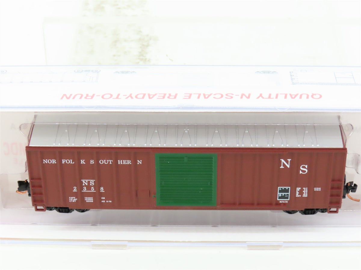 N Scale Roundhouse 82514 NS Norfolk Southern 50&#39; FMC Boxcar #2358 UPGRADED