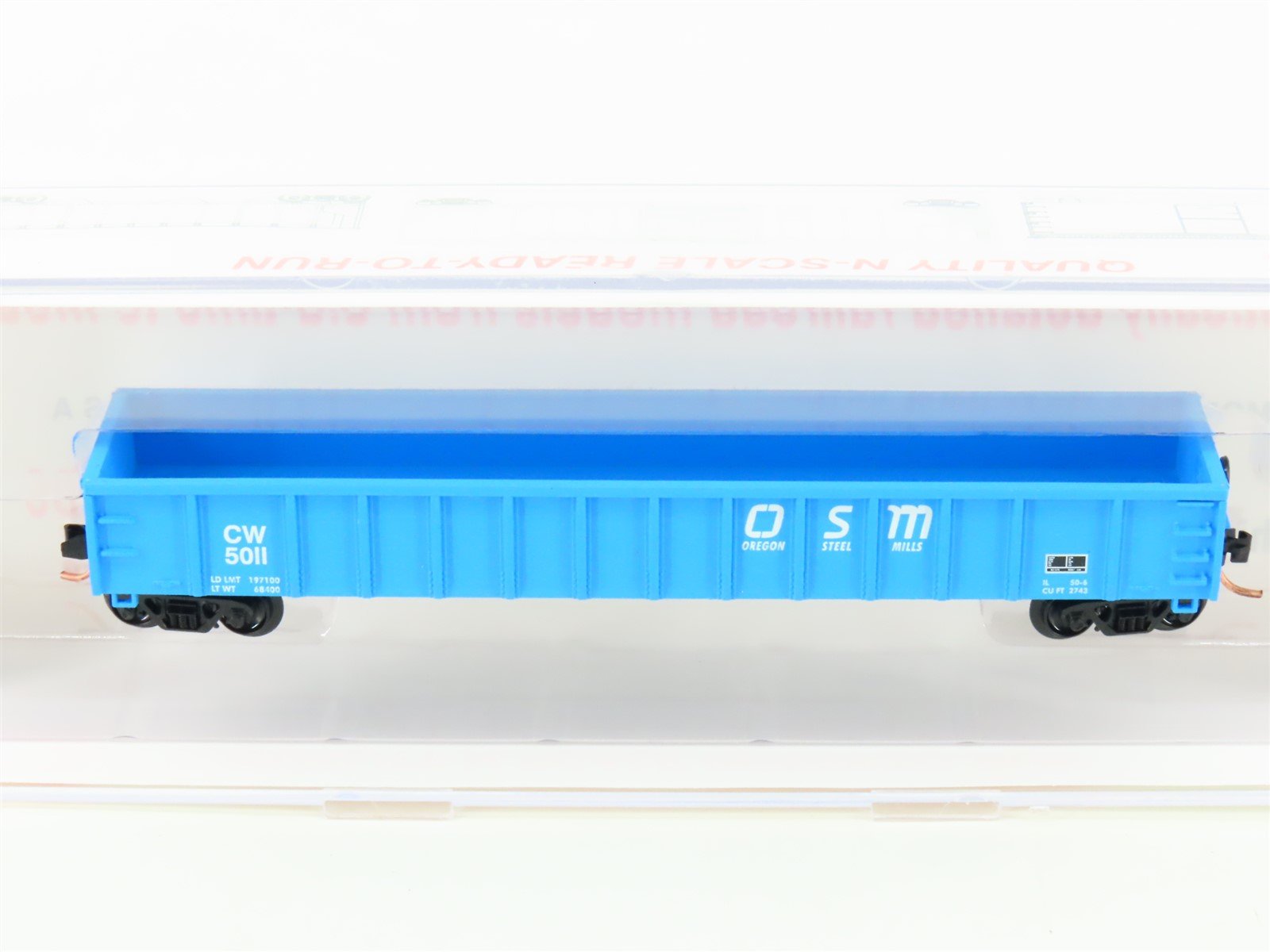 N Scale Roundhouse 84007 CW Oregon Steel Mills 50' Thrall Gondola #5011 UPGRADED