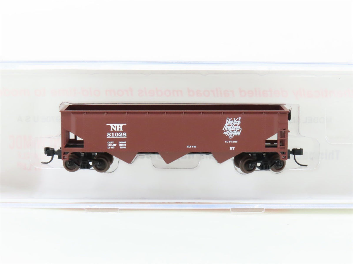 N Scale Roundhouse 86209 NH New Haven 40&#39; 3-Bay Offset Open Hopper #81028