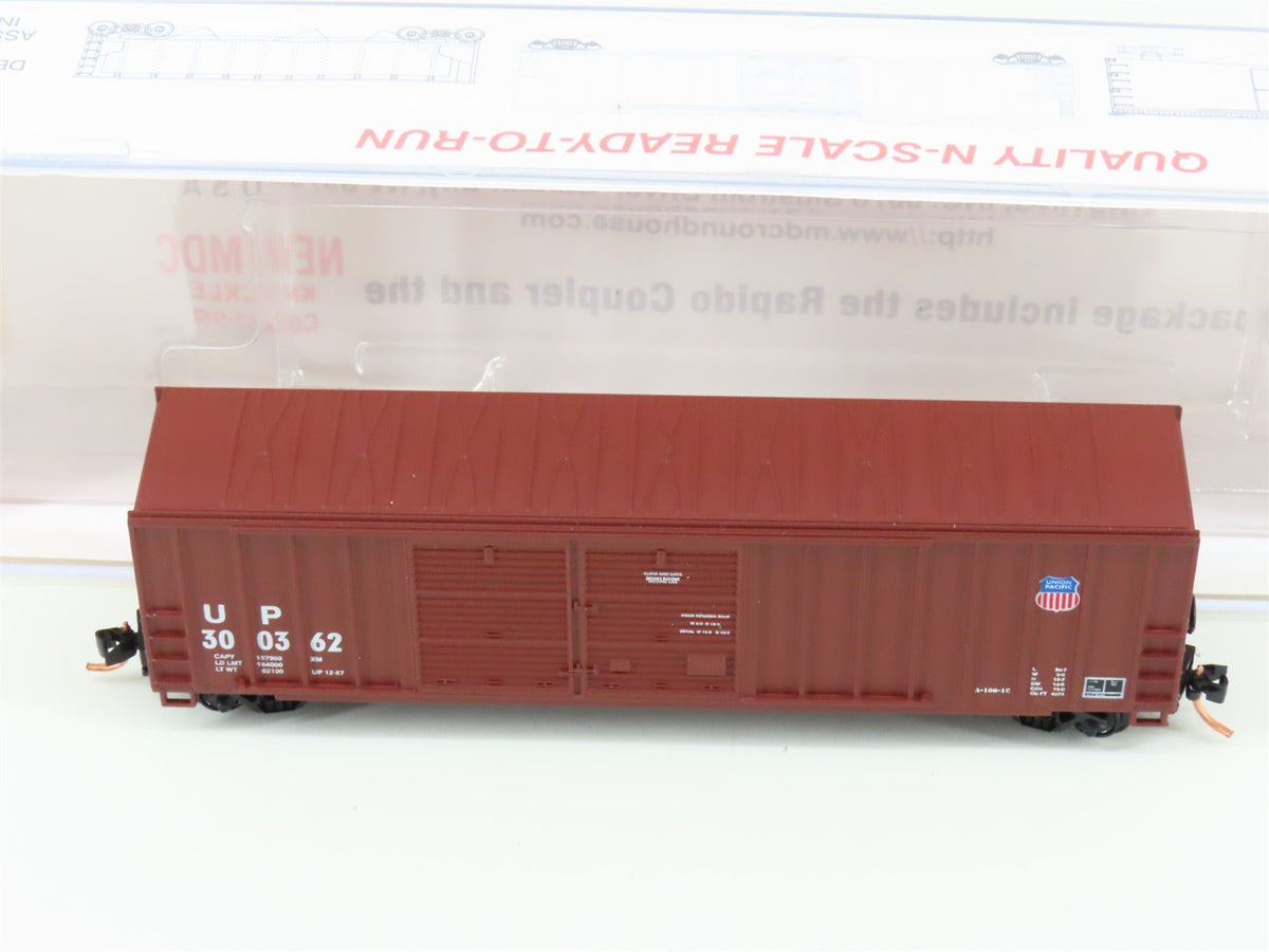 N Scale Roundhouse 83402 UP Union Pacific 50&#39; FMC Boxcar #300362 UPGRADED