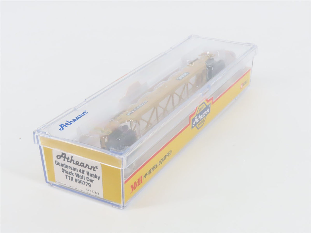 N Scale Athearn 17209 DTTX / TTX Gunderson 48&#39; Husky Stack Well Car #56779