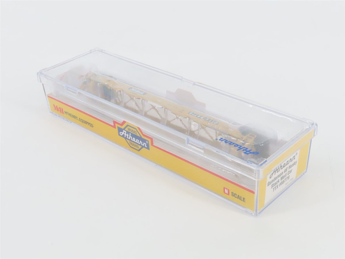 N Scale Athearn 17209 DTTX / TTX Gunderson 48&#39; Husky Stack Well Car #56779