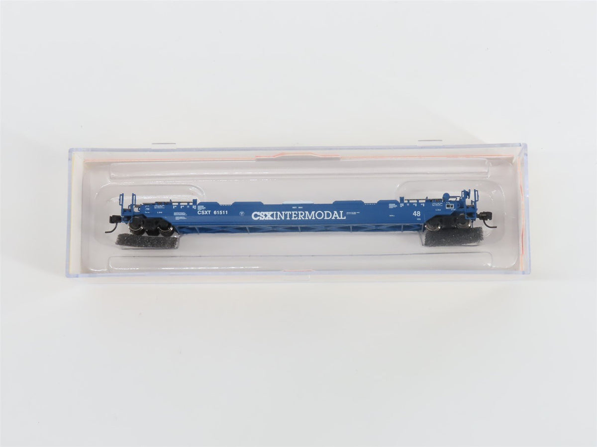 N Scale Athearn 17205 CSX Gunderson 48&#39; Husky Stack Well Car #61511