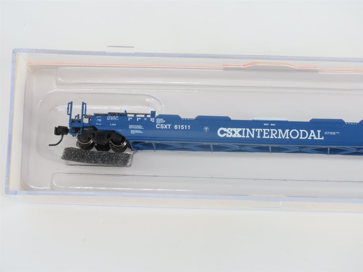 N Scale Athearn 17205 CSX Gunderson 48&#39; Husky Stack Well Car #61511